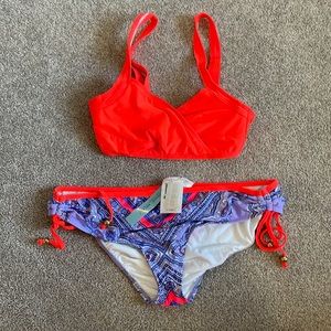 NWT Antonio Melani bikini set M/L Neon